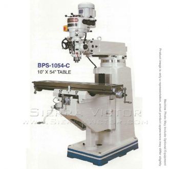 BIRMINGHAM Step Pulley Vertical Knee Mill 16 Speed BPS-1054-C