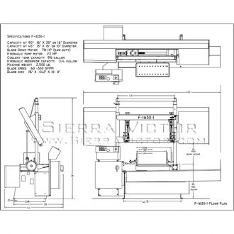 W.F. WELLS Horizontal Cut Off Bandsaw F-1630-1