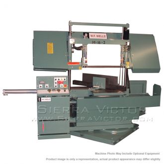 W.F. WELLS Twin Post Horizontal Miter Band Saw M-16-2