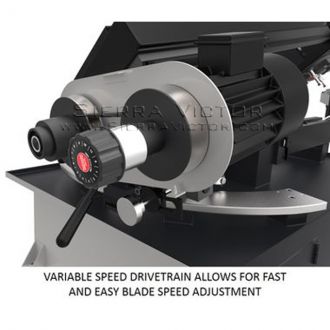 JET ELITE EHB-1018VMH, 10 x 18 Semi-Auto Variable Speed Dual Mitering Saw With Hydraulic Vise, 891080